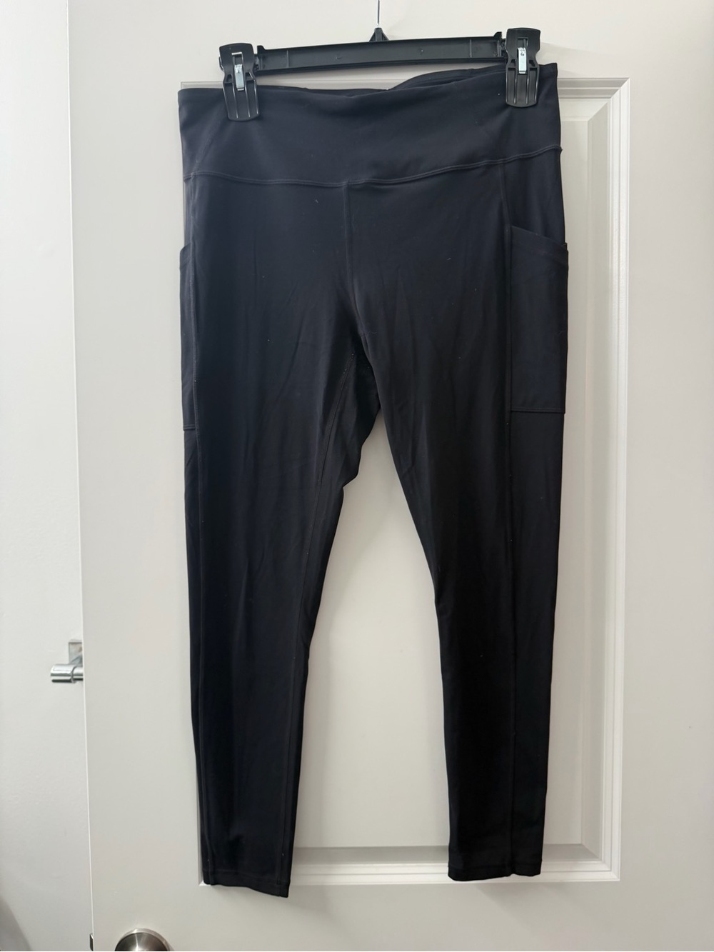 Prana Black High-Waist Leggings with Side Pockets